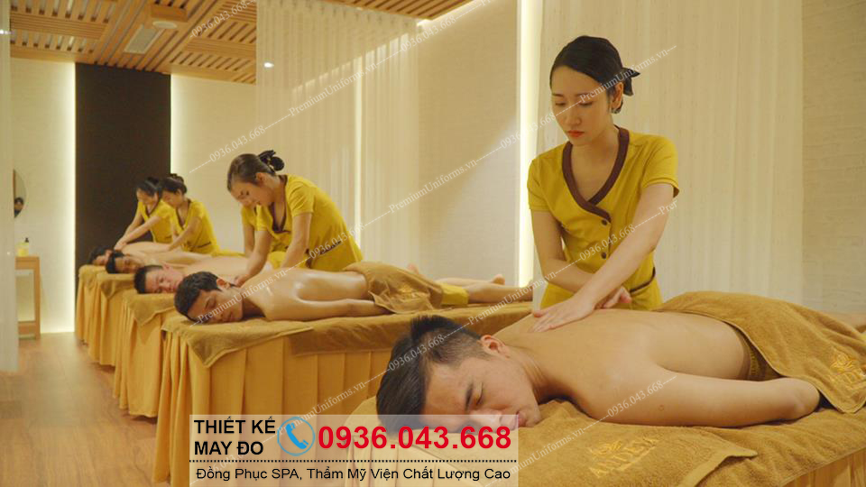  đồng phục Massage, quần áo xông hơi đá muối